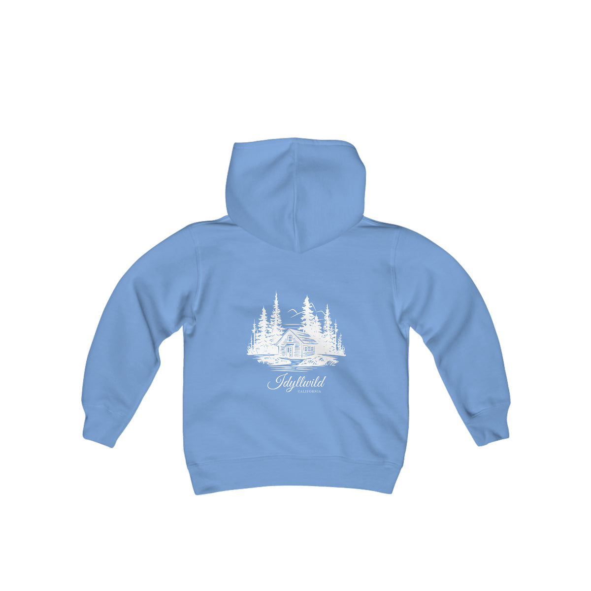 Youth Heavy Blend Hooded Sweatshirt Idyllwild Cabin