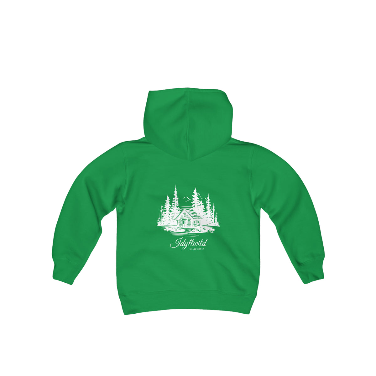 Youth Heavy Blend Hooded Sweatshirt Idyllwild Cabin