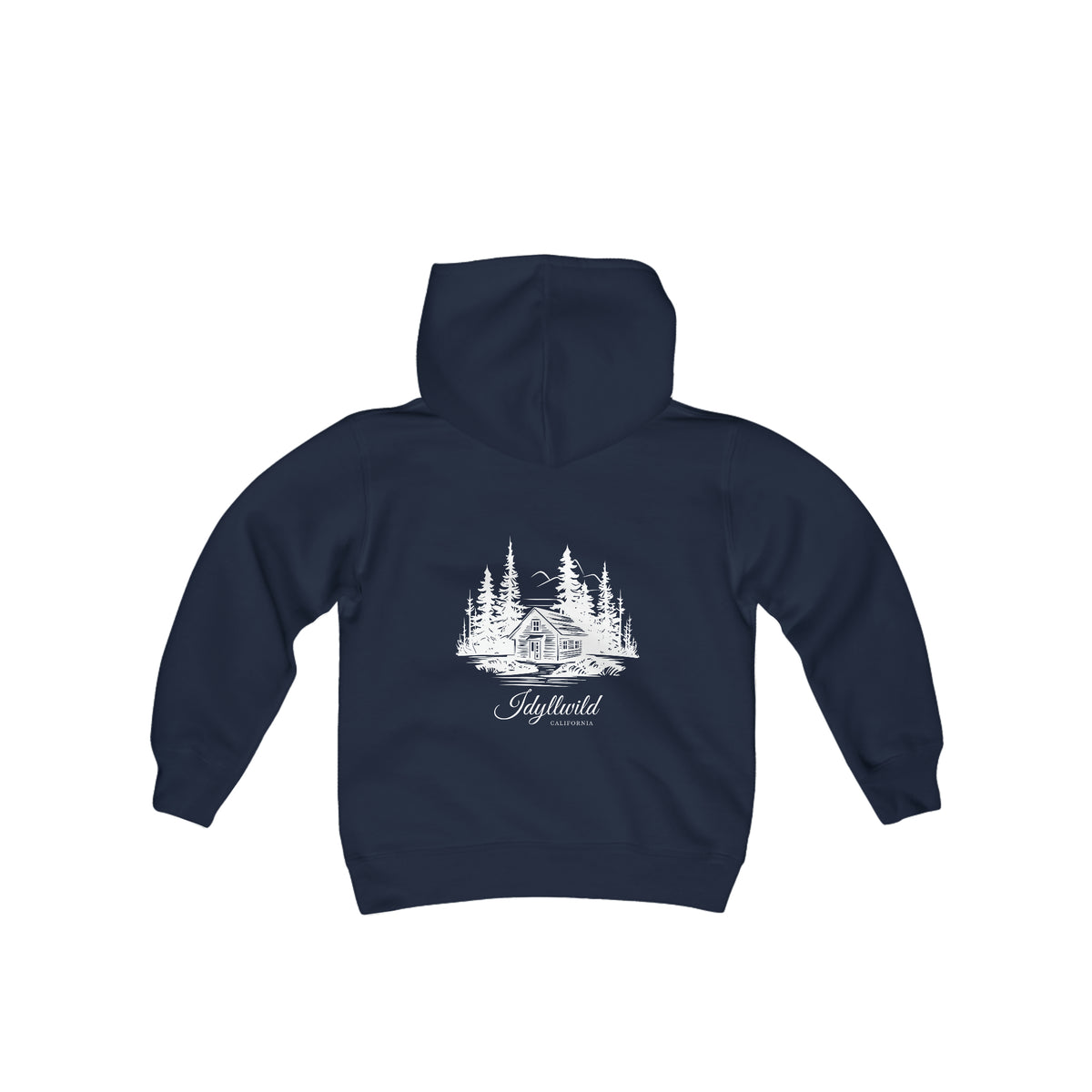 Youth Heavy Blend Hooded Sweatshirt Idyllwild Cabin