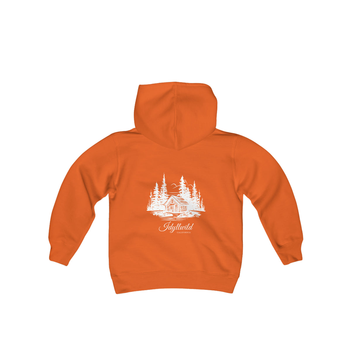 Youth Heavy Blend Hooded Sweatshirt Idyllwild Cabin
