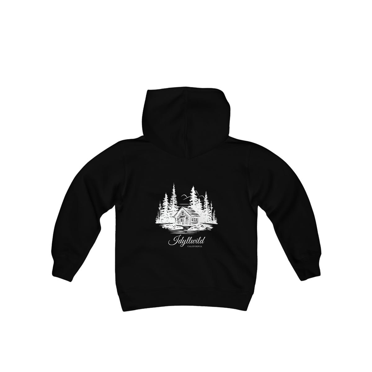Youth Heavy Blend Hooded Sweatshirt Idyllwild Cabin