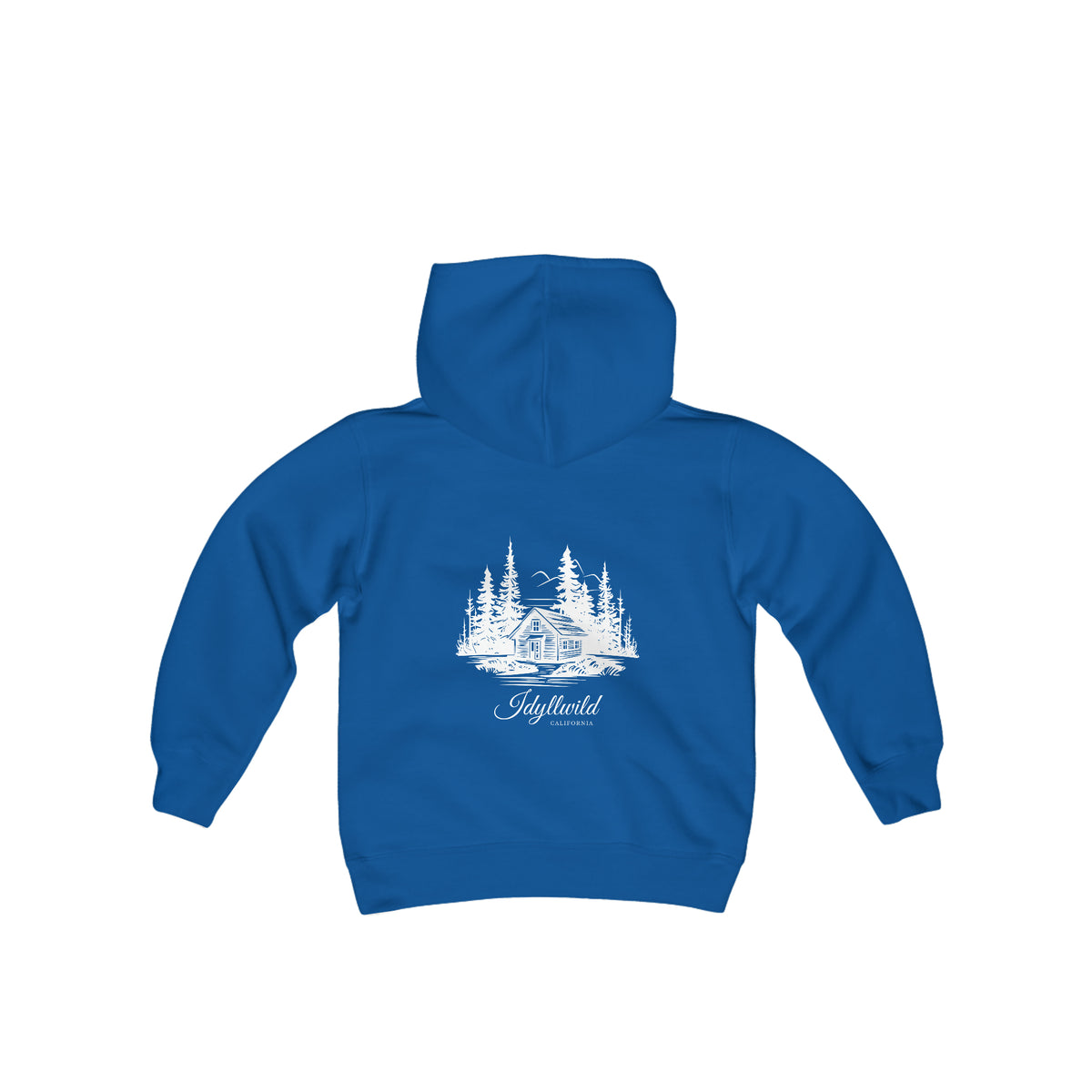Youth Heavy Blend Hooded Sweatshirt Idyllwild Cabin