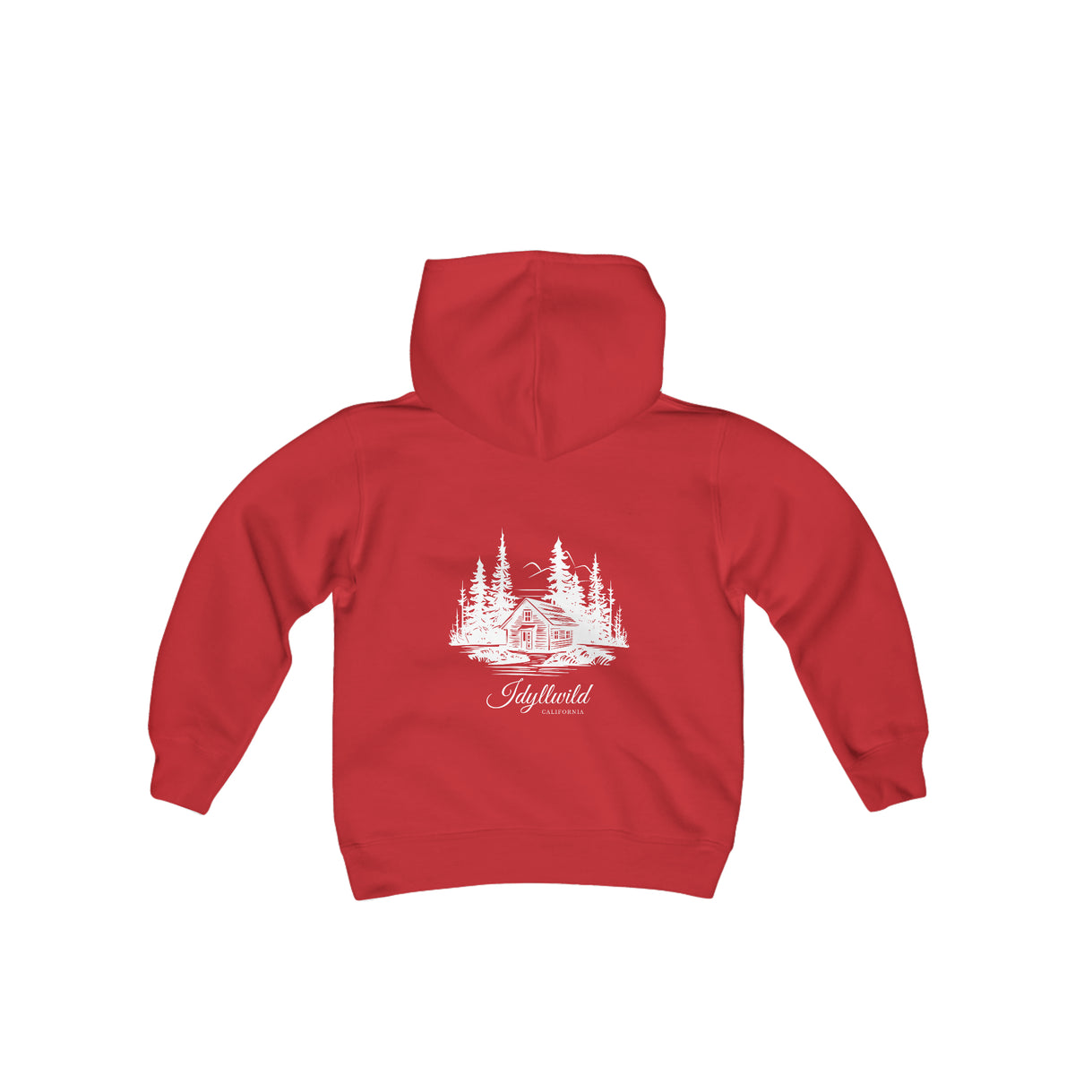 Youth Heavy Blend Hooded Sweatshirt Idyllwild Cabin