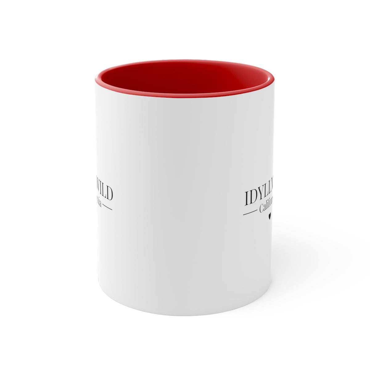 Accent Coffee Mug, 11oz Idyllwild California Heart