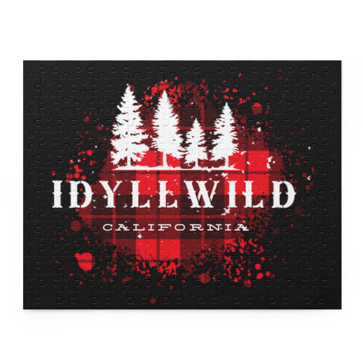 Puzzle (120, 252, 500-Piece) Idyllwild California Red Buffalo Plaid