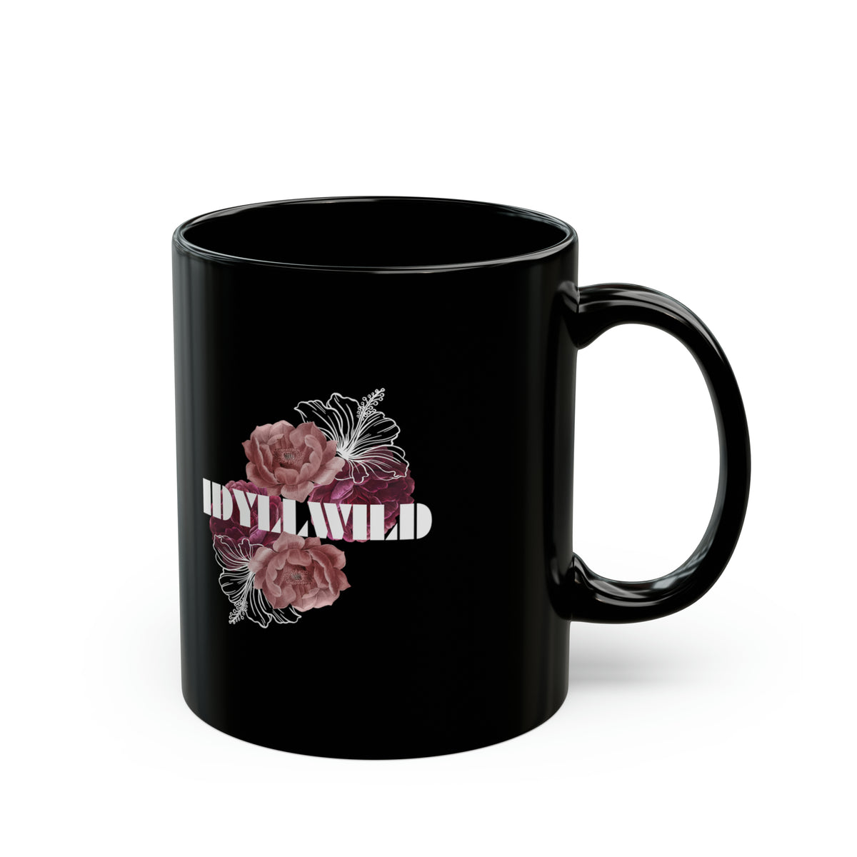 Black Mug (11oz, 15oz) Idyllwild Floral