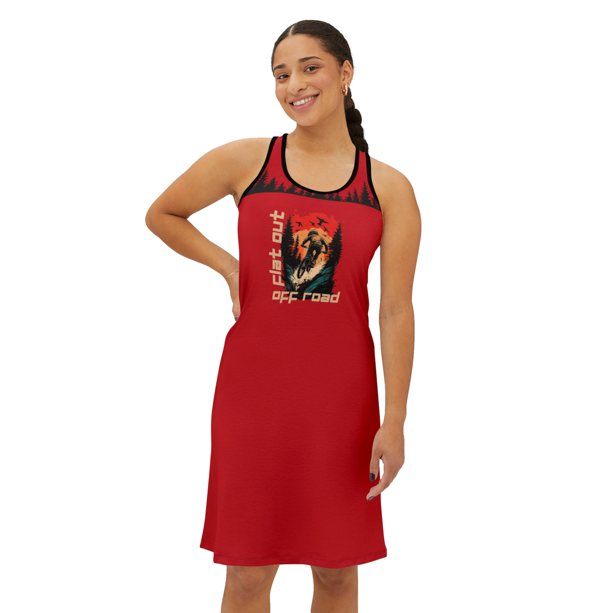Women's Mountain Bike "Flat Out Off Road" Red Racerback Dress