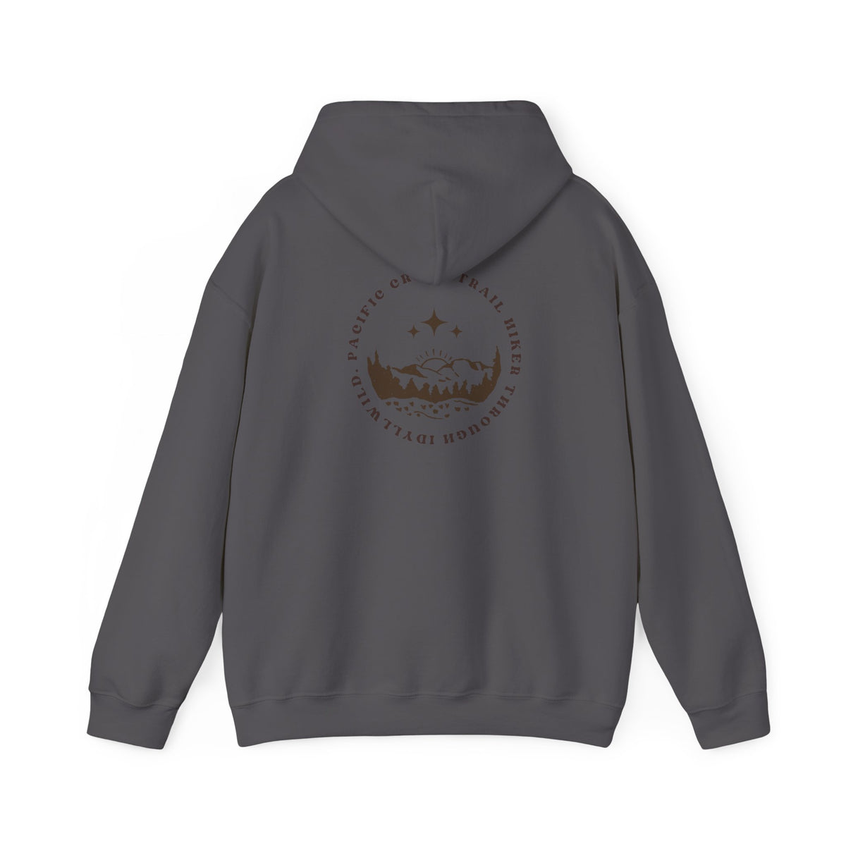 Pacific Trail Hiker through Idyllwild BrownText Hoodie