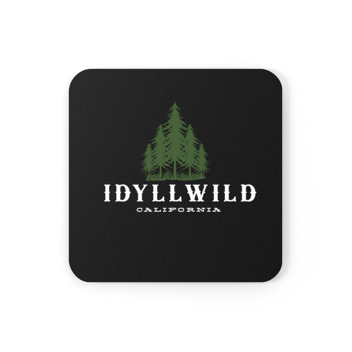 Cork Back Coaster Green Pine