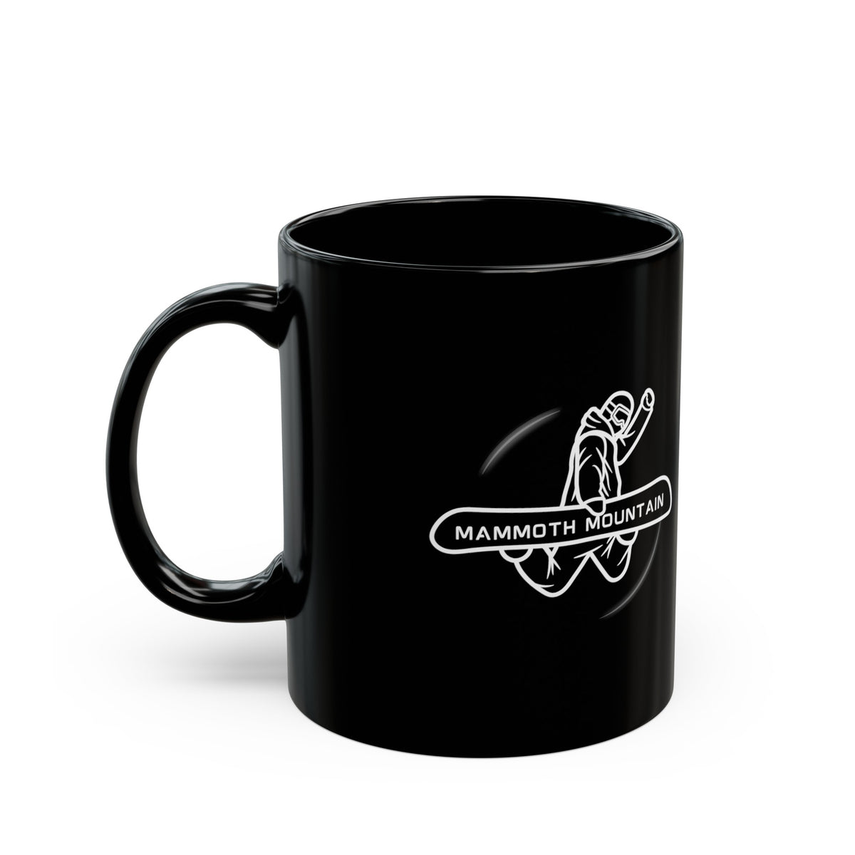 Mammoth Mountain Snowboarding Black Coffee Tea Mug