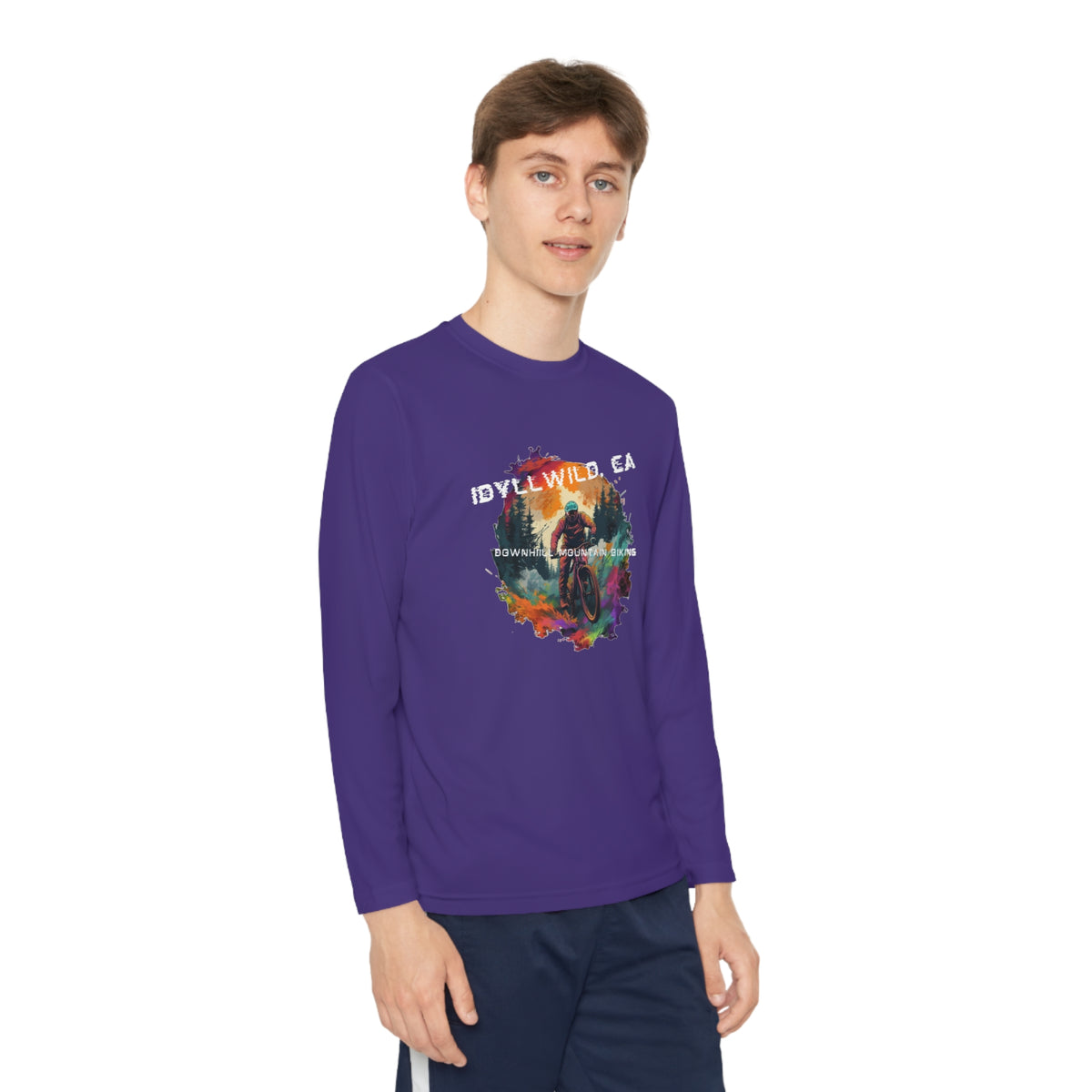 Idyllwild Mountain Biking Youth Long Sleeve Competitor Tee