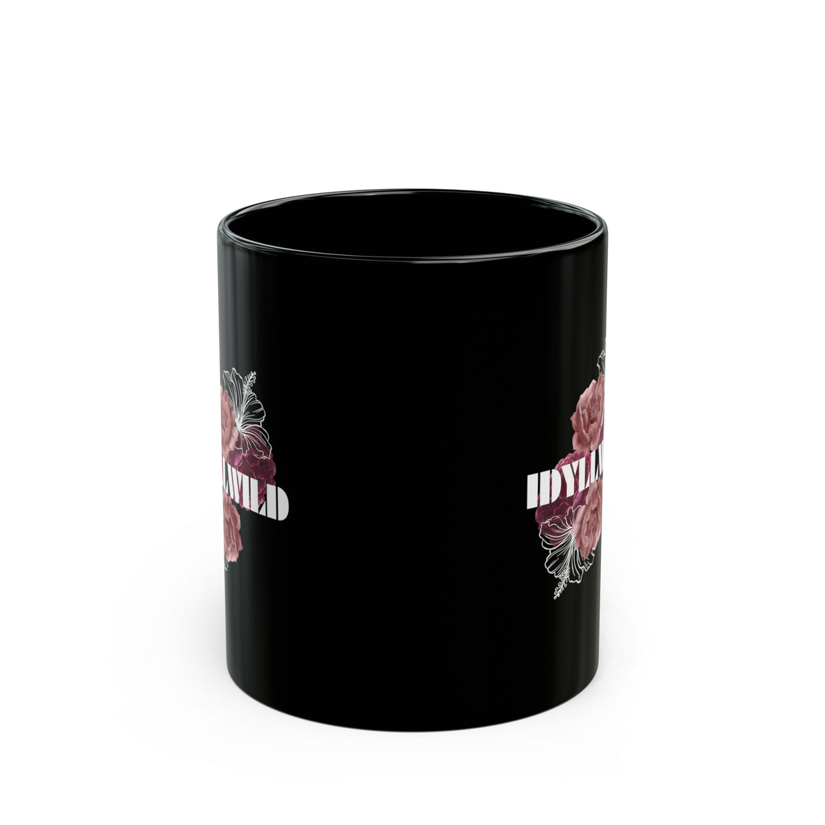 Black Mug (11oz, 15oz) Idyllwild Floral
