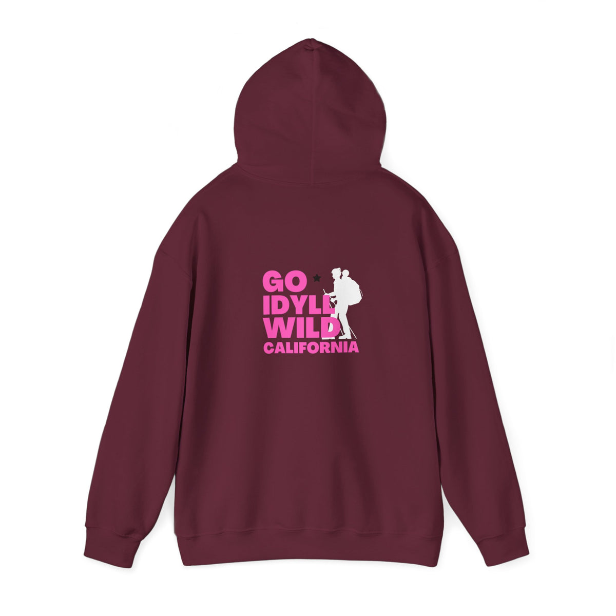 Idyllwild Mom Hiker Pink Text Hoodie