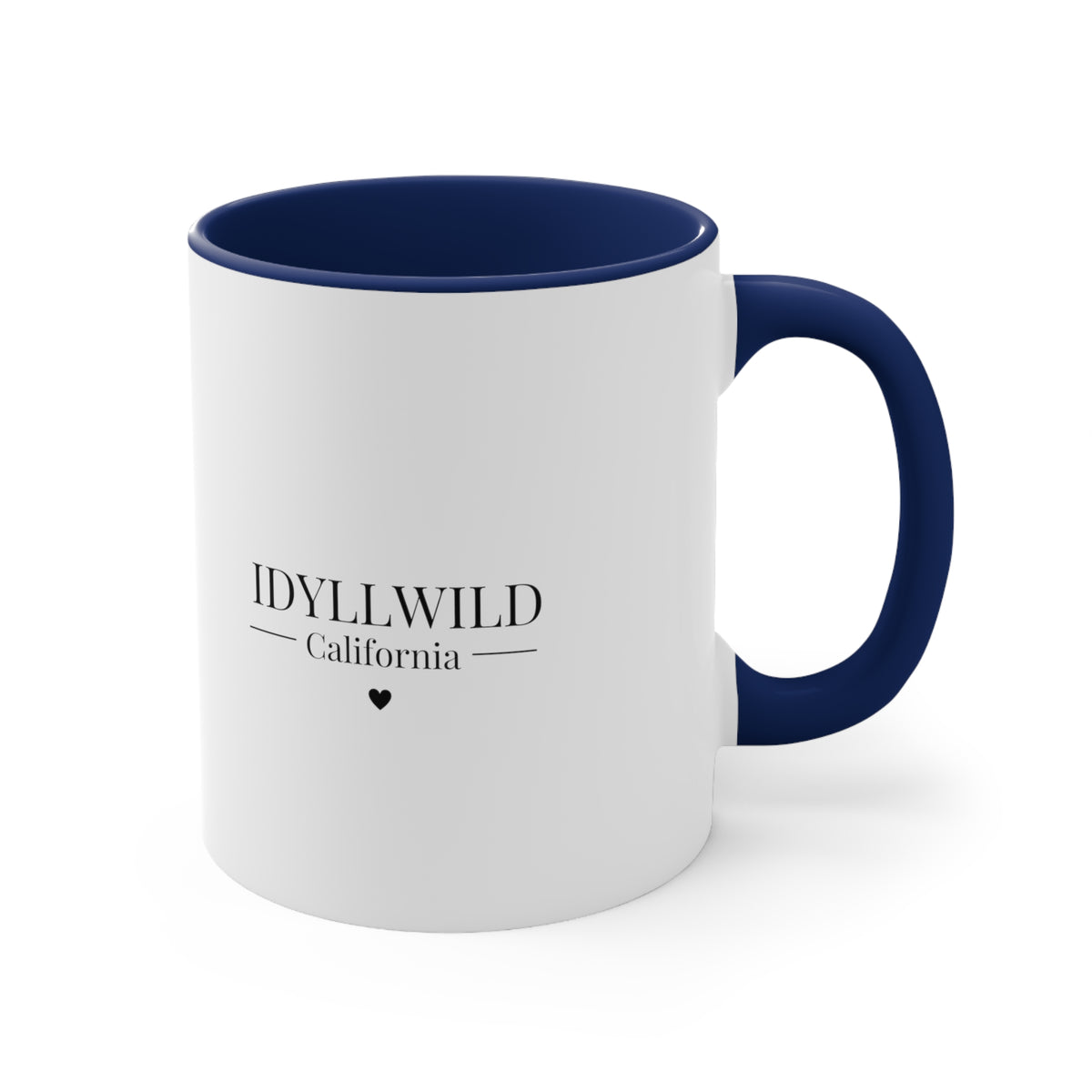 Accent Coffee Mug, 11oz Idyllwild California Heart