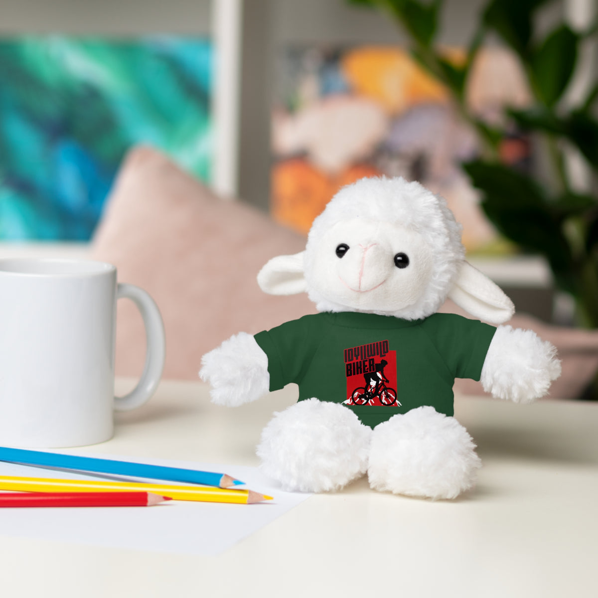 Stuffed Animals with Tee Idyllwild Mountain Biker