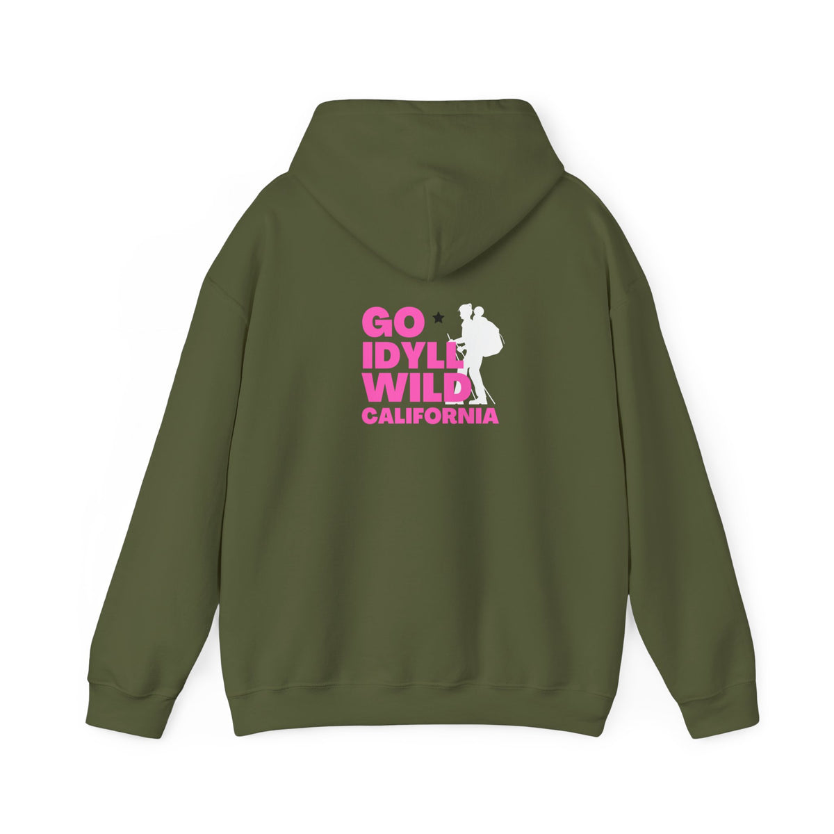 Idyllwild Mom Hiker Pink Text Hoodie