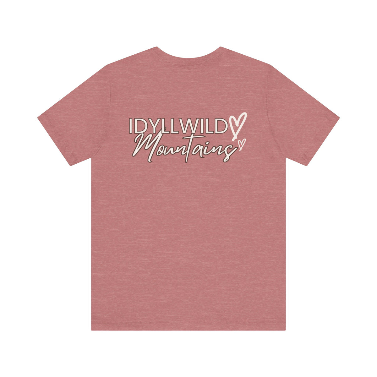Womens Jersey Short Sleeve Idyllwild Mountains Heart T-shirt