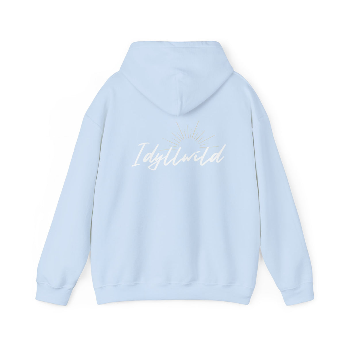 Idyllwild white script grey suburst Hoodie