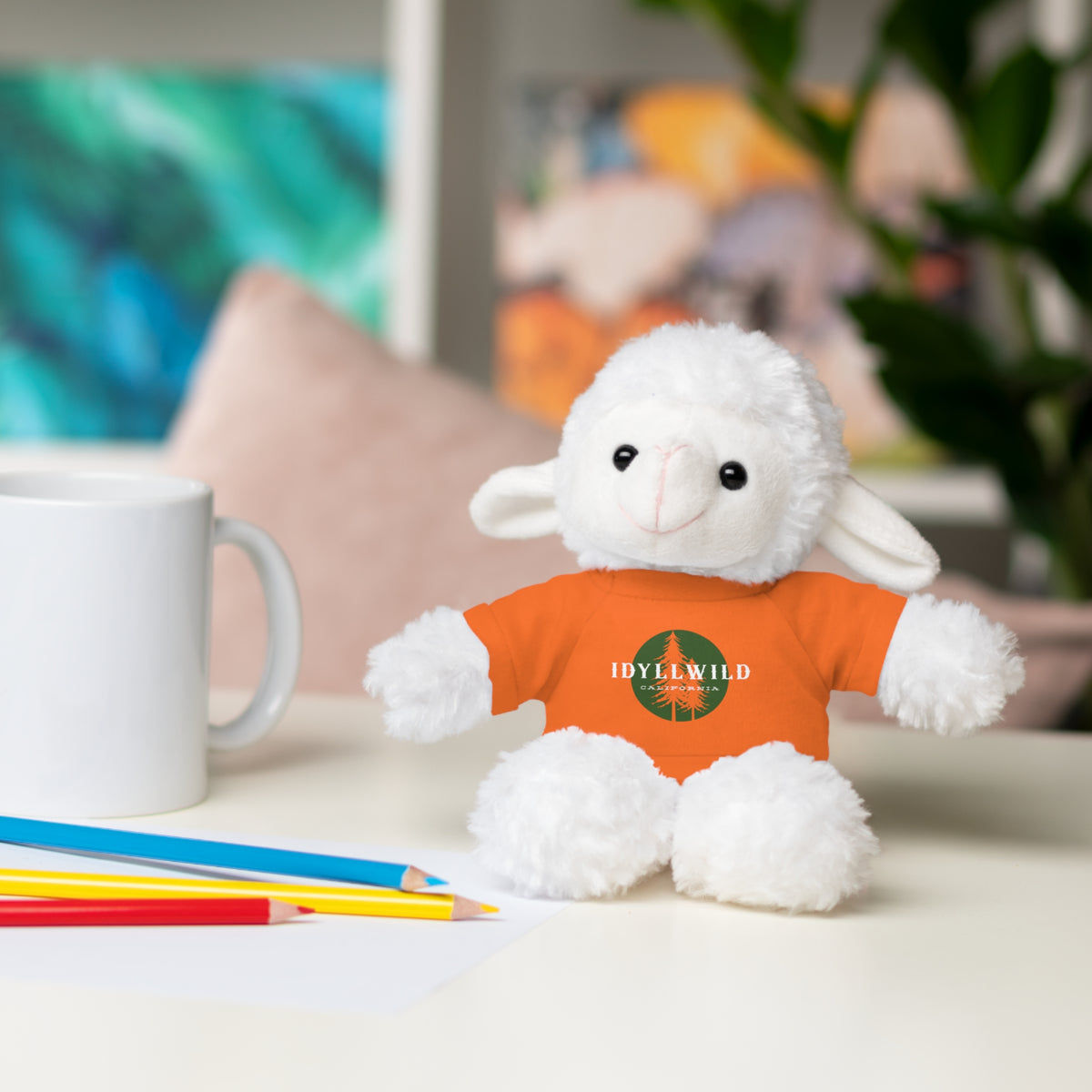Stuffed Animals with Tee Idyllwild Pine Badge