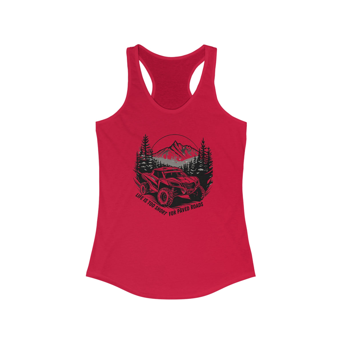 Womens "Life Is To Short For Paved Roads'' Can Am Tank Top