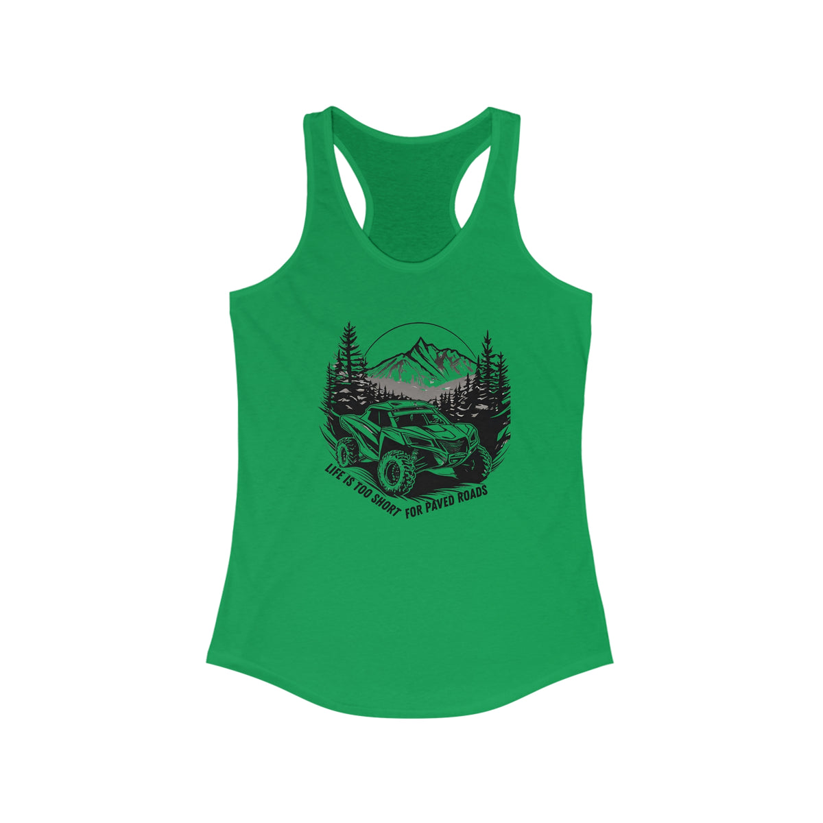 Womens "Life Is To Short For Paved Roads'' Can Am Tank Top