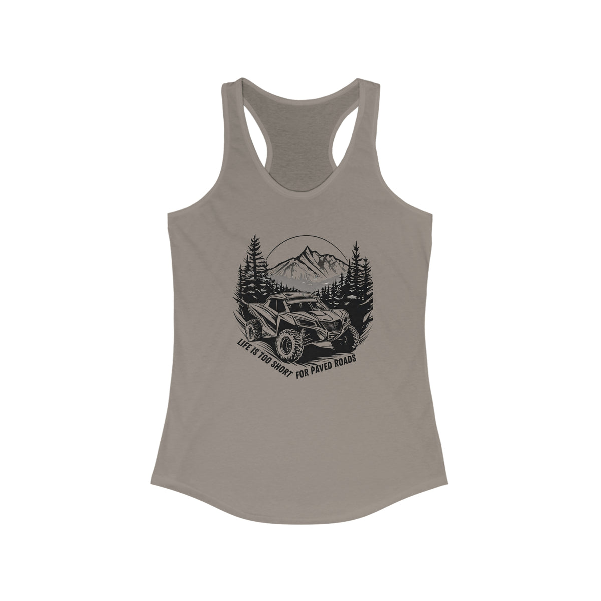 Womens "Life Is To Short For Paved Roads'' Can Am Tank Top