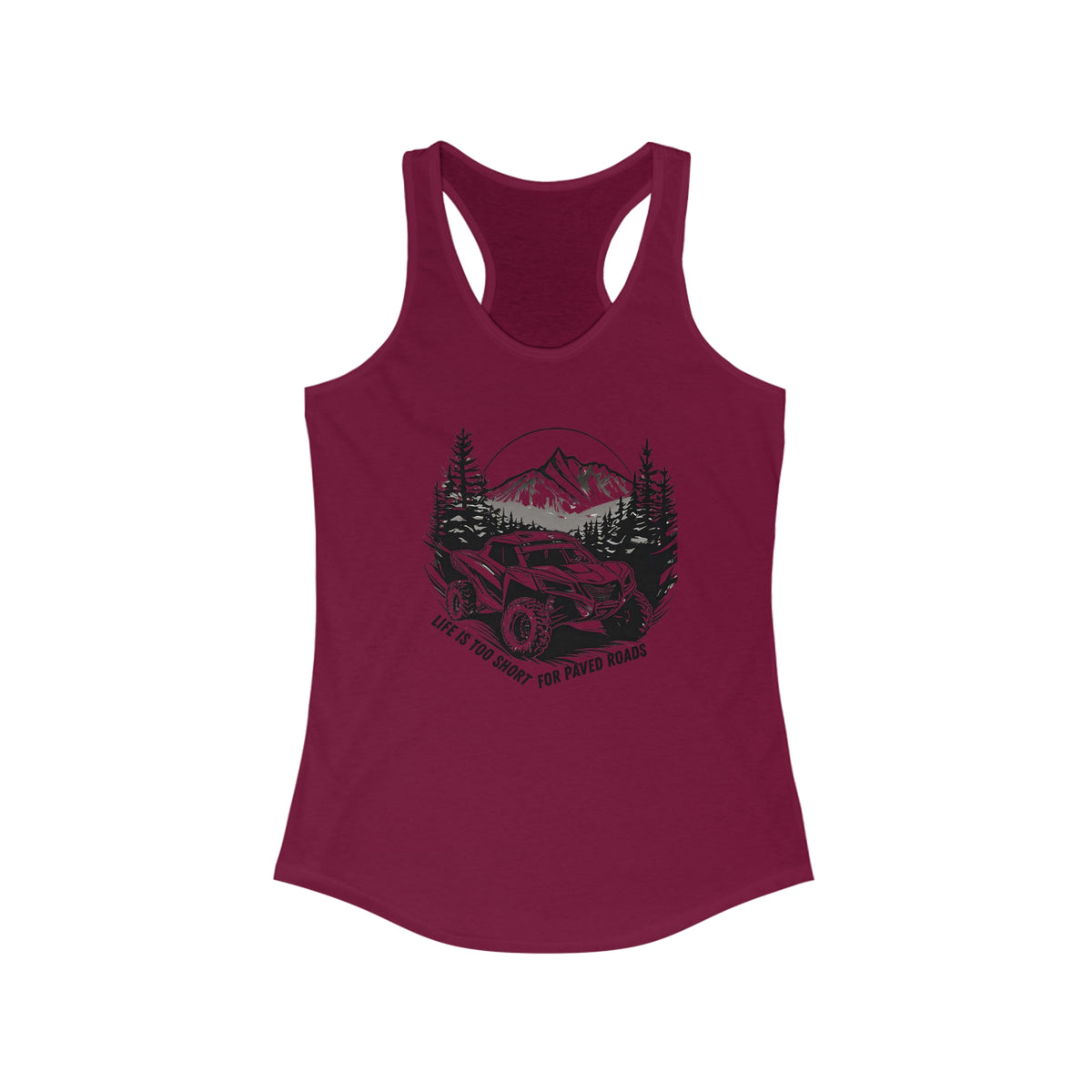 Womens "Life Is To Short For Paved Roads'' Can Am Tank Top