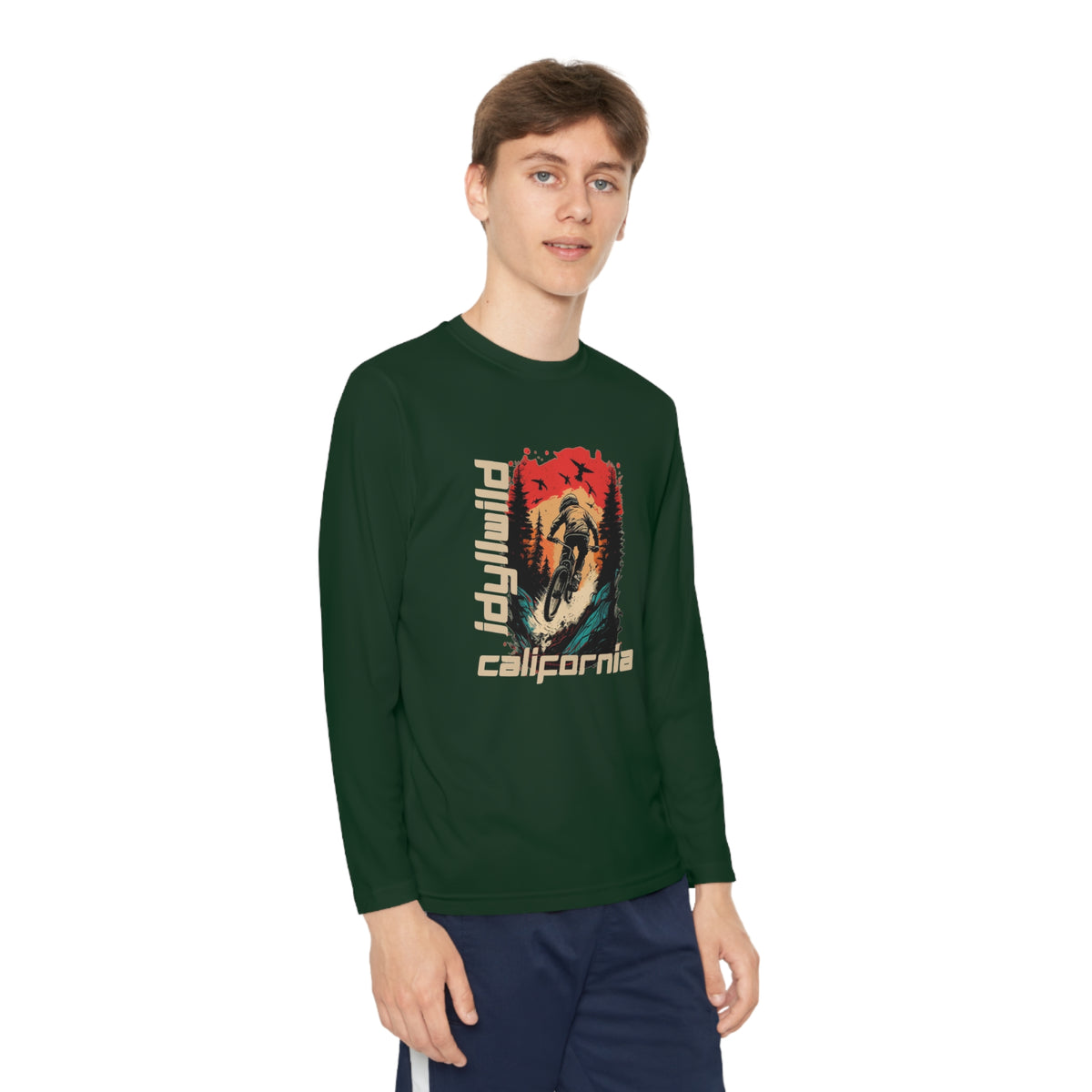 Idyllwild Mountain Biking Youth Long Sleeve Competitor Tee