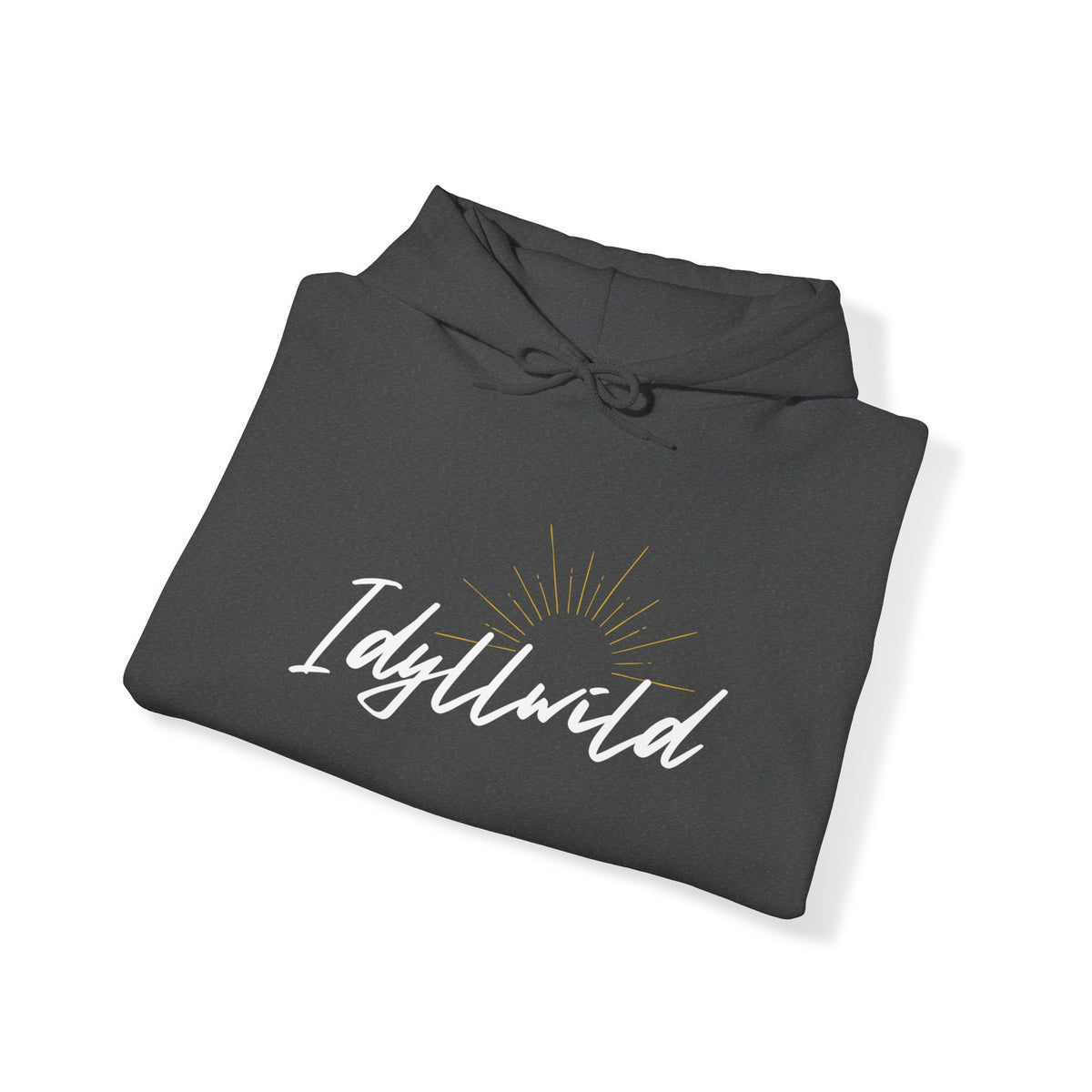 Idyllwild white script grey suburst Hoodie