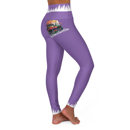 Jeep Hair Don't Care Purple High Waisted Butt Lift Leggings