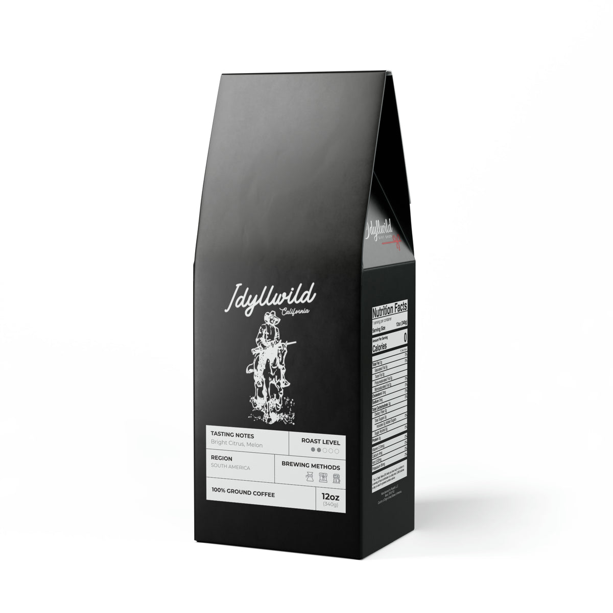 Colombia Single Origin Coffee (Light-Medium Roast) Idyllwild Cowboy Black