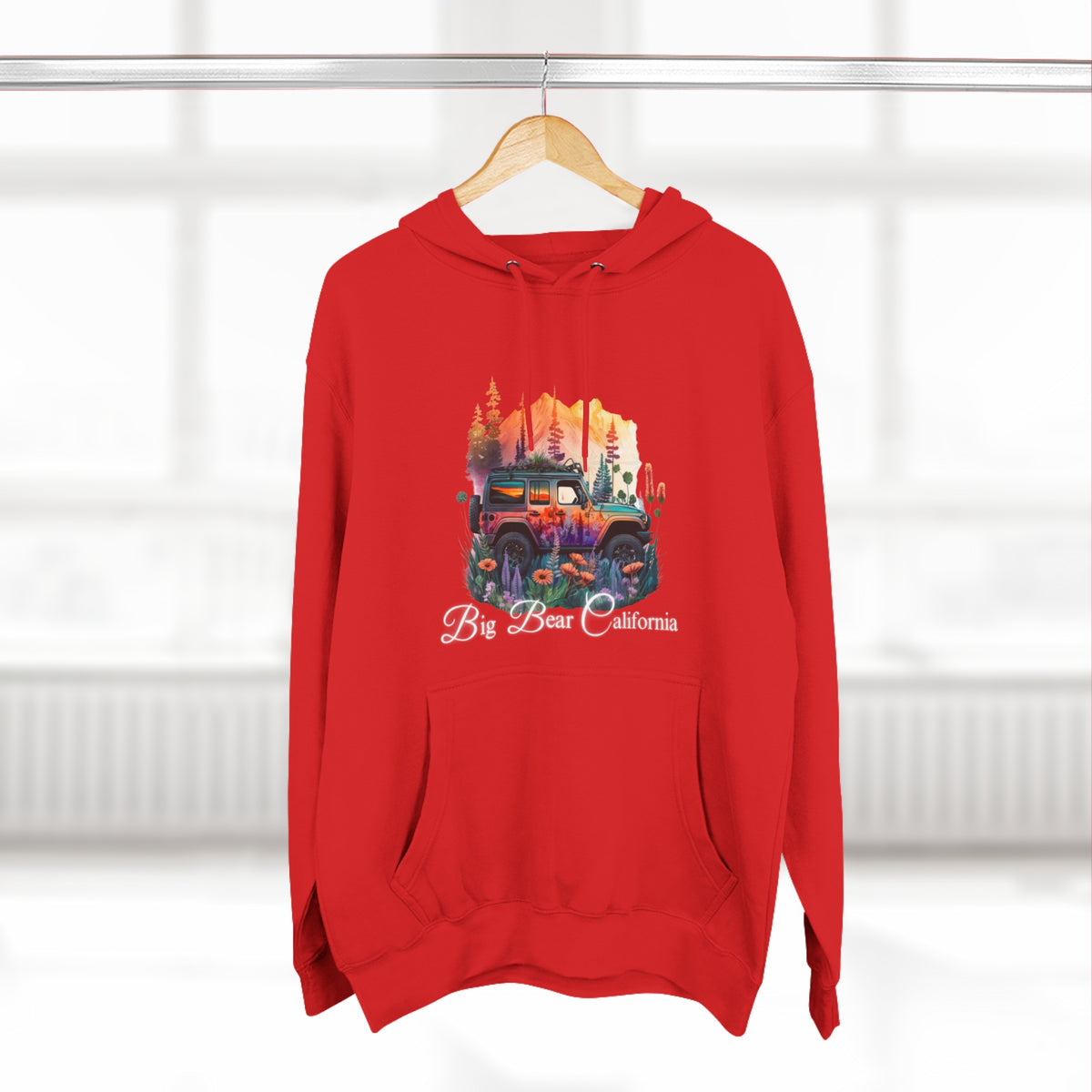 Big Bear Jeep Floral Hoodie