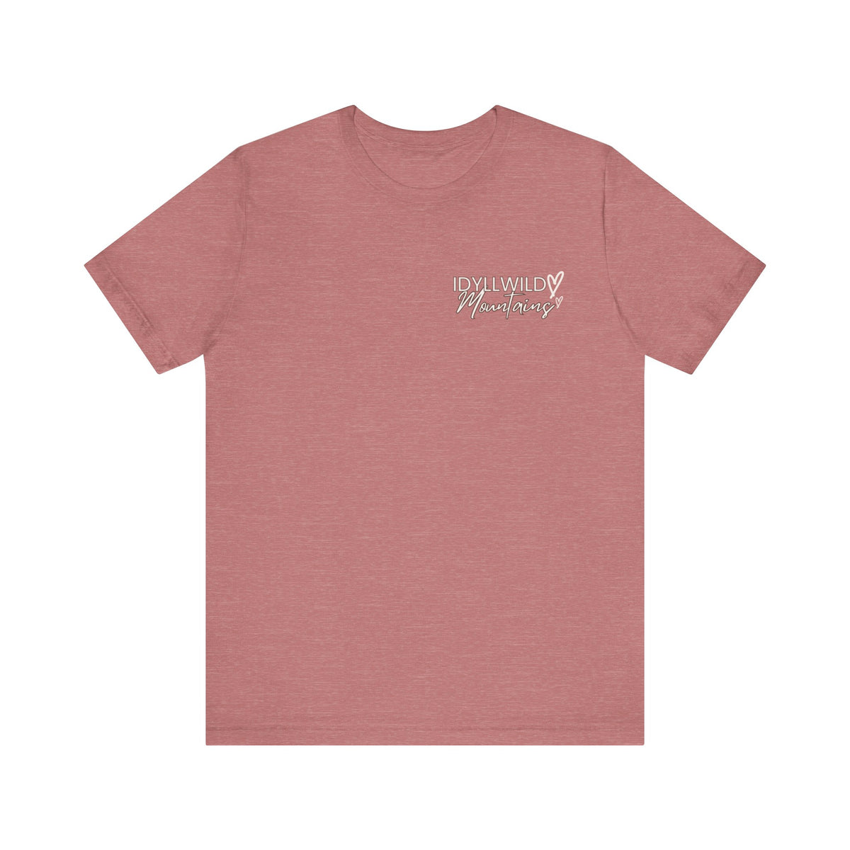 Womens Jersey Short Sleeve Idyllwild Mountains Heart T-shirt
