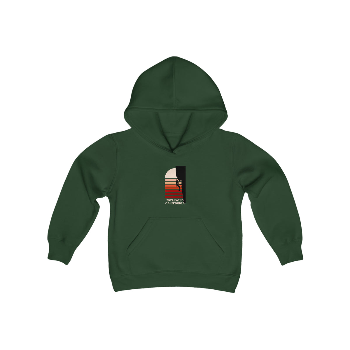 Youth Heavy Blend Hooded Sweatshirt Idyllwild Rock Climbing