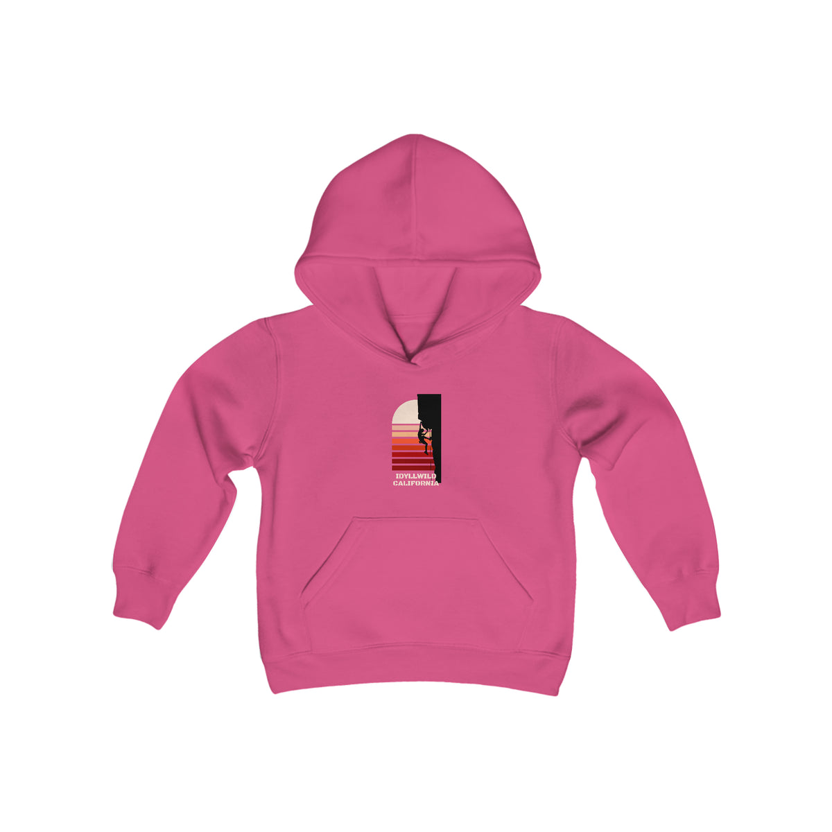Youth Heavy Blend Hooded Sweatshirt Idyllwild Rock Climbing