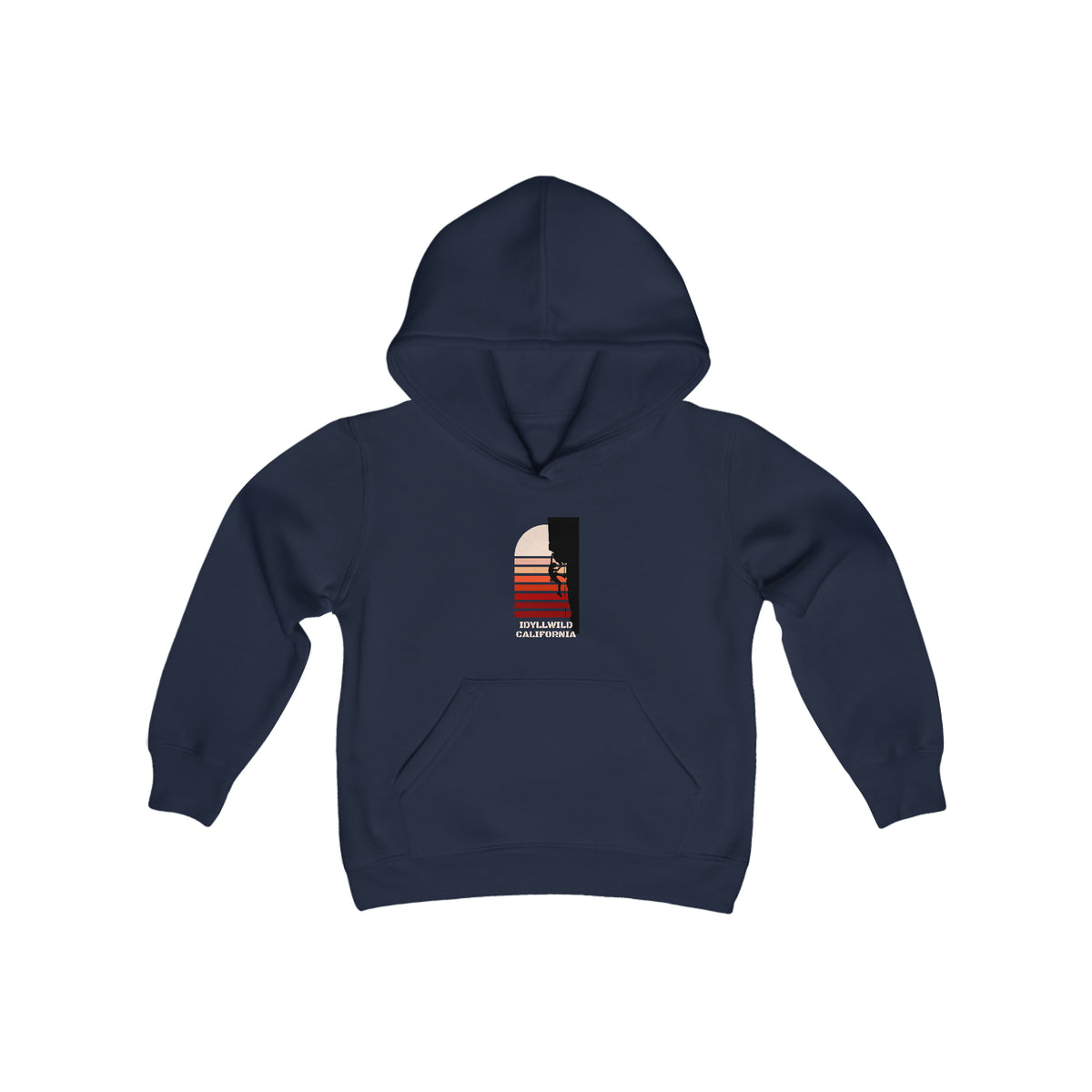 Youth Heavy Blend Hooded Sweatshirt Idyllwild Rock Climbing