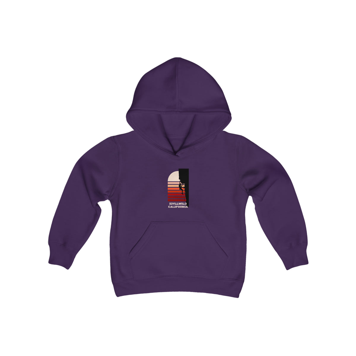 Youth Heavy Blend Hooded Sweatshirt Idyllwild Rock Climbing
