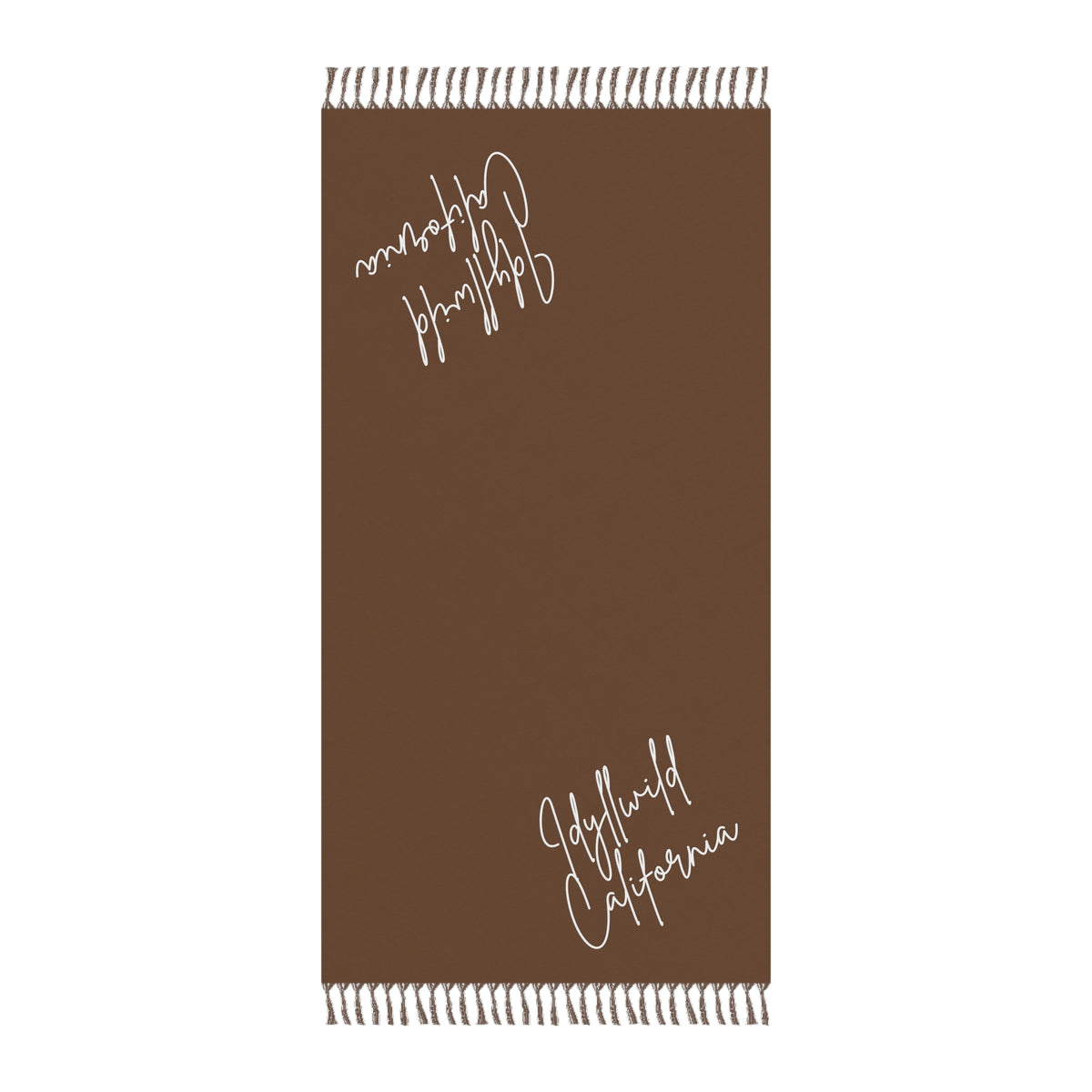 Boho Beach Clot Idyllwild California Script Brown