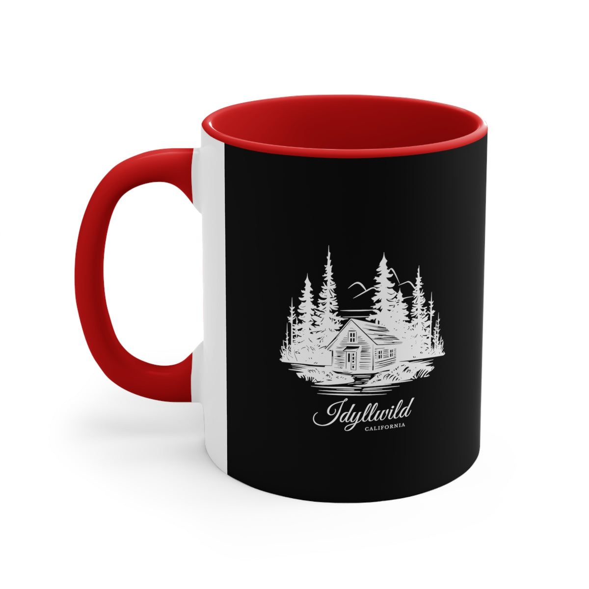 Black Idyllwild Cabin Accent Mug