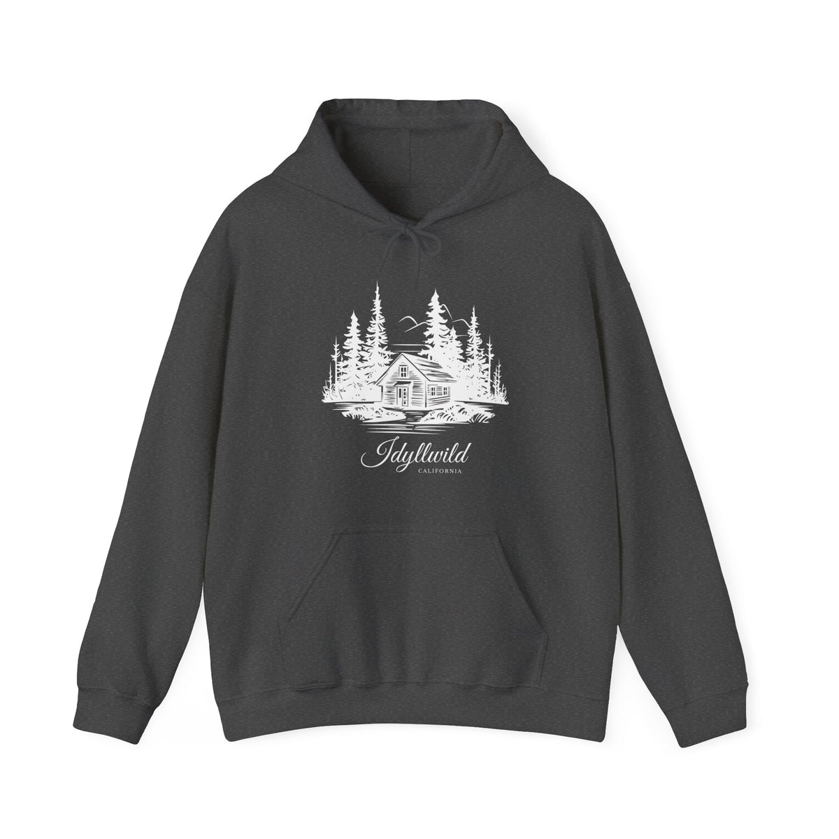 Unisex Heavy Blend™ Hooded Sweatshirt Cabin Forest Sketch