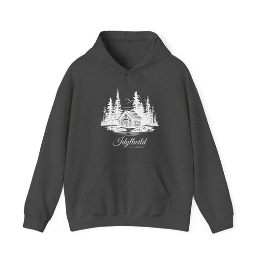 Unisex Heavy Blend™ Hooded Sweatshirt Cabin Forest Sketch