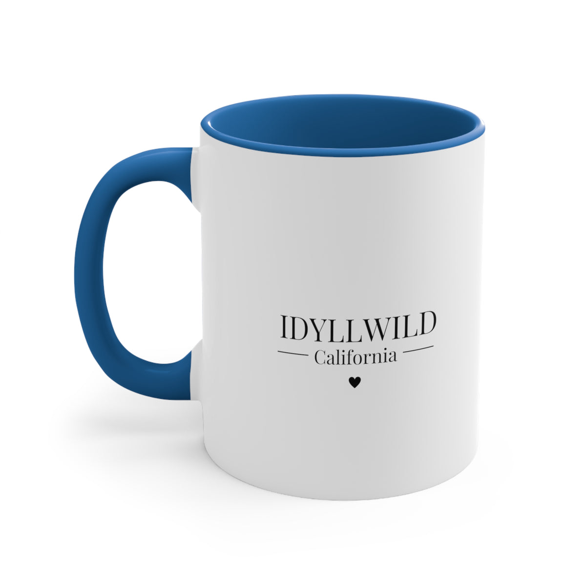 Accent Coffee Mug, 11oz Idyllwild California Heart