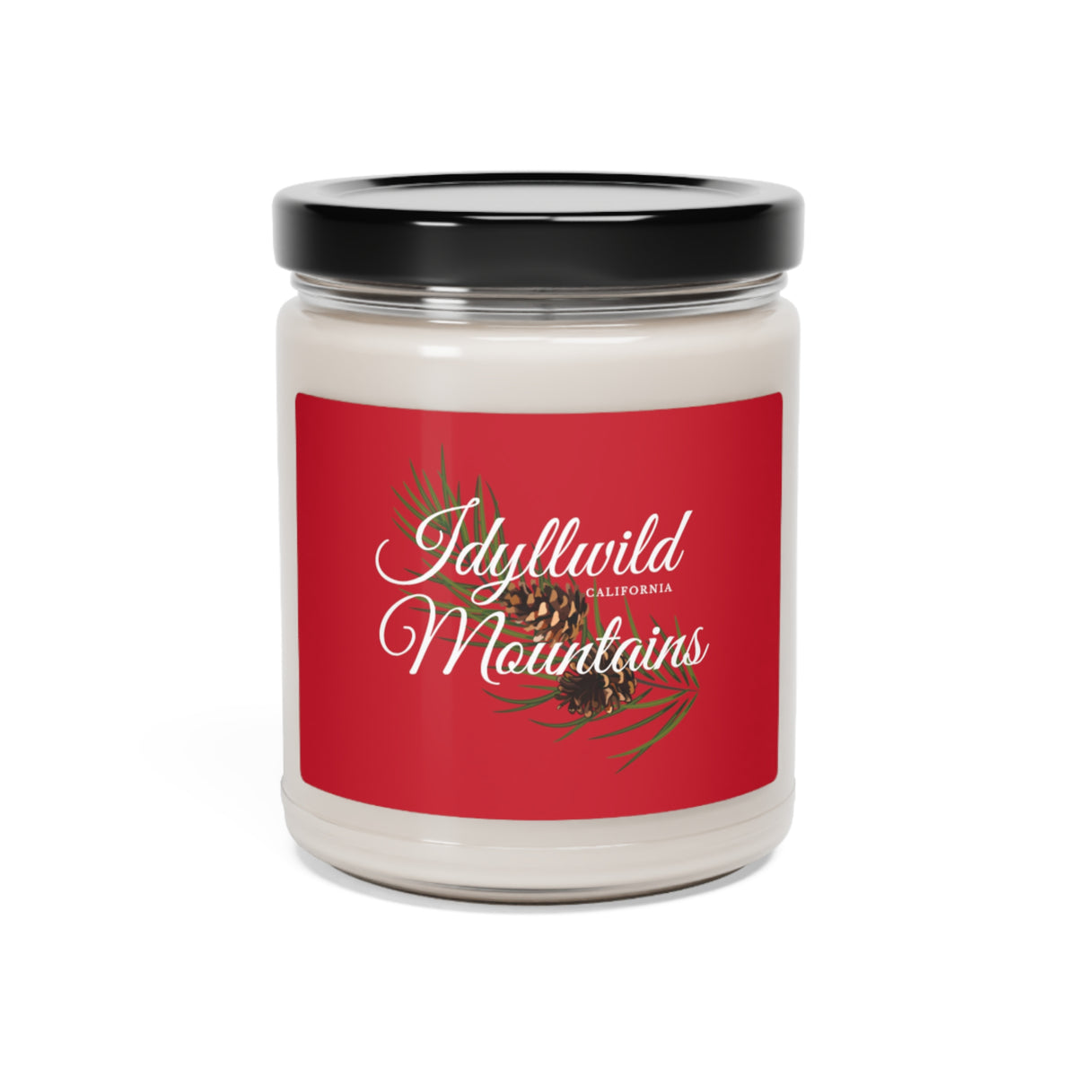 Scented Soy Candle, 9oz Idyllwild Mountains Pine Cones Red Label
