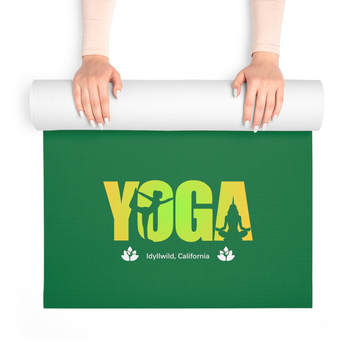 Foam Yoga Mat Green Poses
