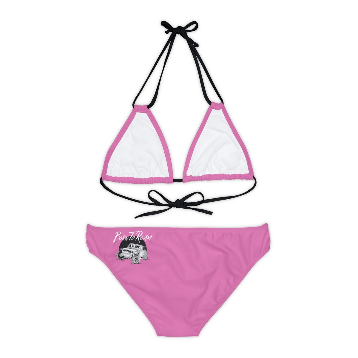 Jeep "Born To Roam" Strappy Pink Bikini Set