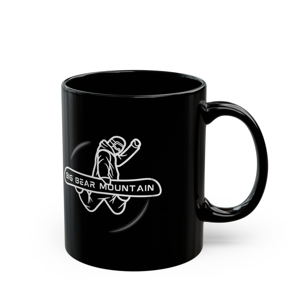 Big Bear Snowboarding Black Coffee Tea Mug