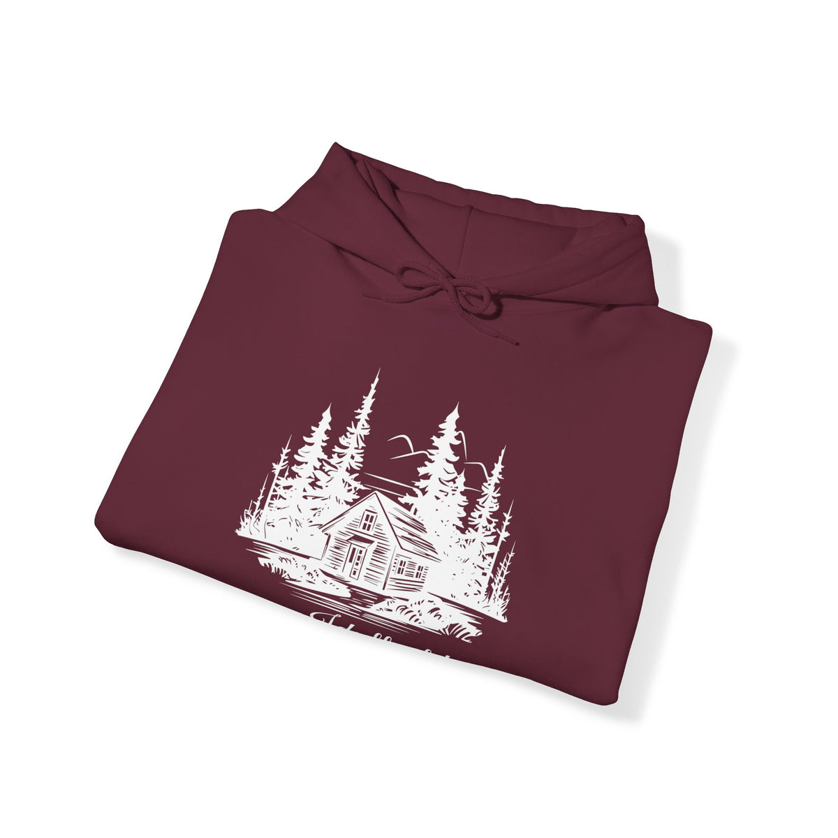 Unisex Heavy Blend™ Hooded Sweatshirt Cabin Forest Sketch