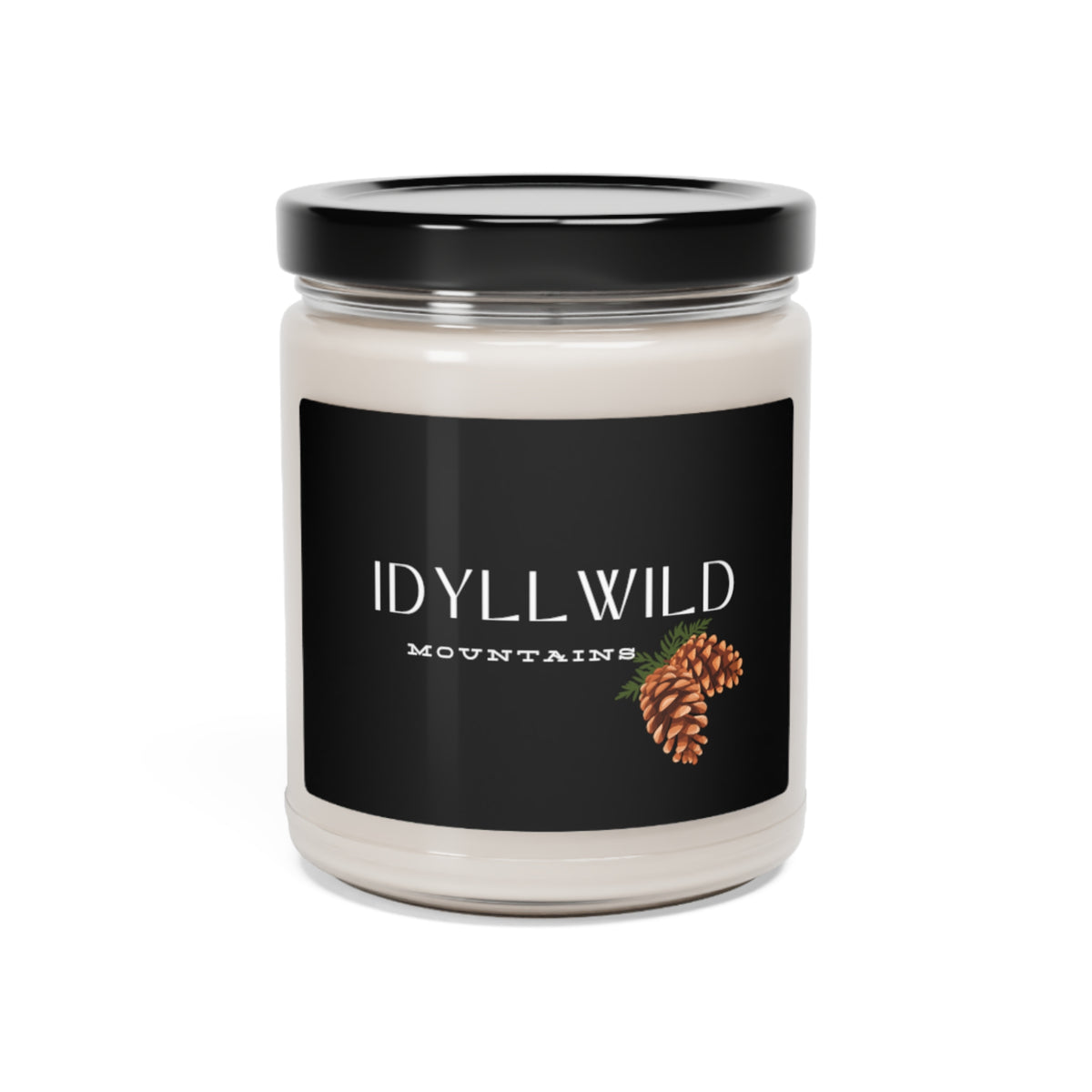 Scented Soy Candle, 9oz Idyllwild Mountains Pine Cone Black Label