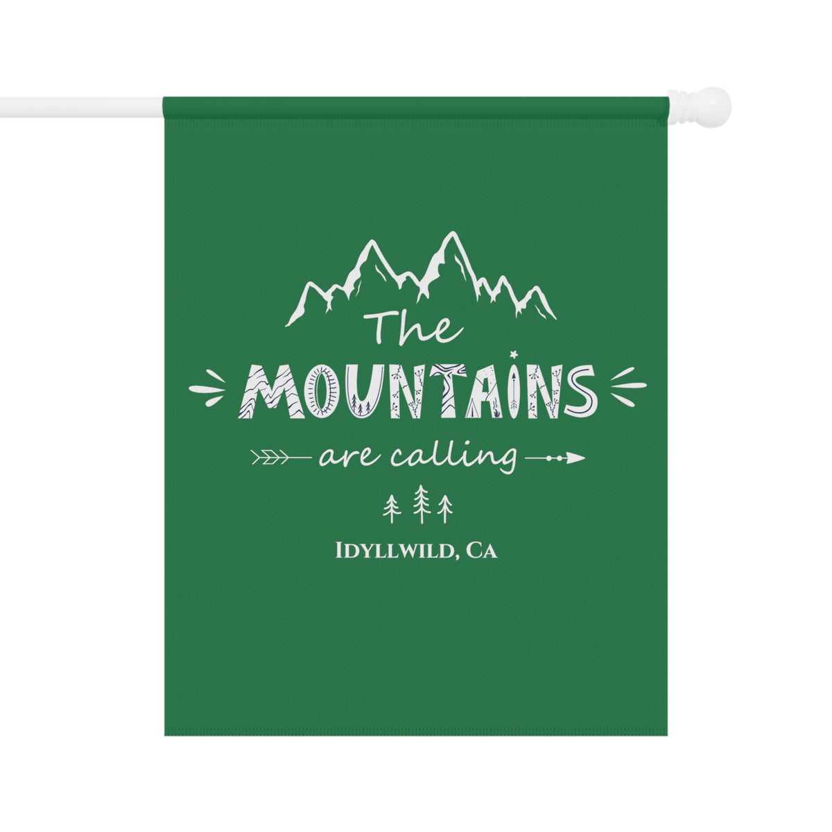 Garden & House Banner The Mountains are calling dark green