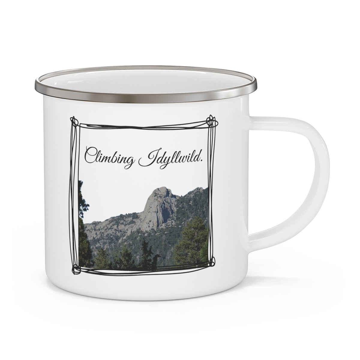 Climbing Idyllwild Enamel Mug